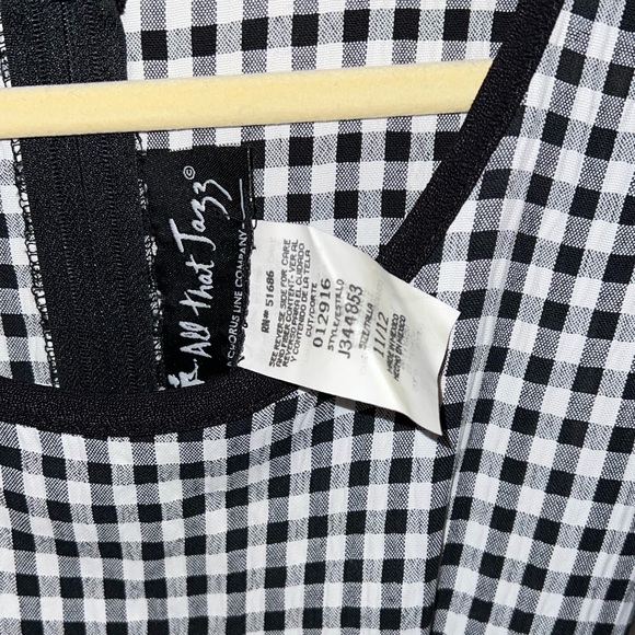 All That Jazz Vintage 90s Black & White Gingham & Sunflower Dress - Picture 4 of 6